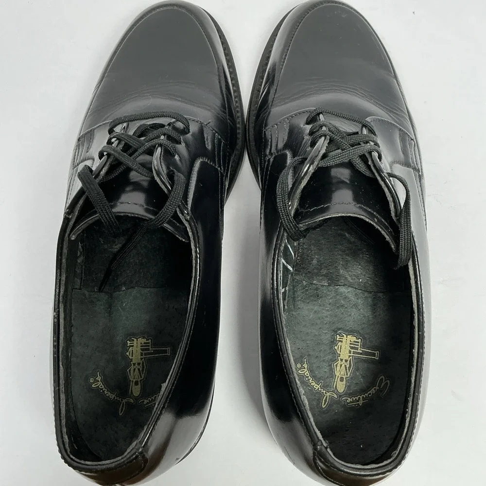 Executive Imperial Oxford Shoes Mens 6.5 E Black Leather Apron Toe Made in USA